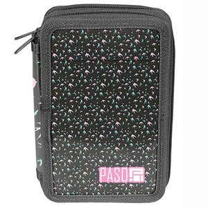 Penál Birds šedý dvoupatrový-6